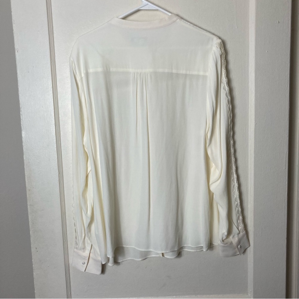 Boden ivory lace eyelet amara long sleeve blouse womens 16 NWOT - Picture 8 of 9